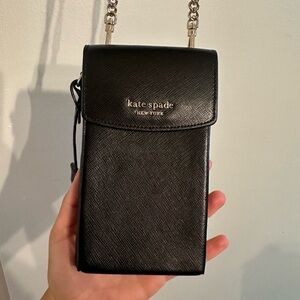 Black Kate spade phone cross body holder